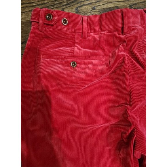 VTG Vintage RALPH LAUREN Polo RUGBY RED CORDUROY PANTS SZ 34 X 32 Men's - Picture 7 of 11